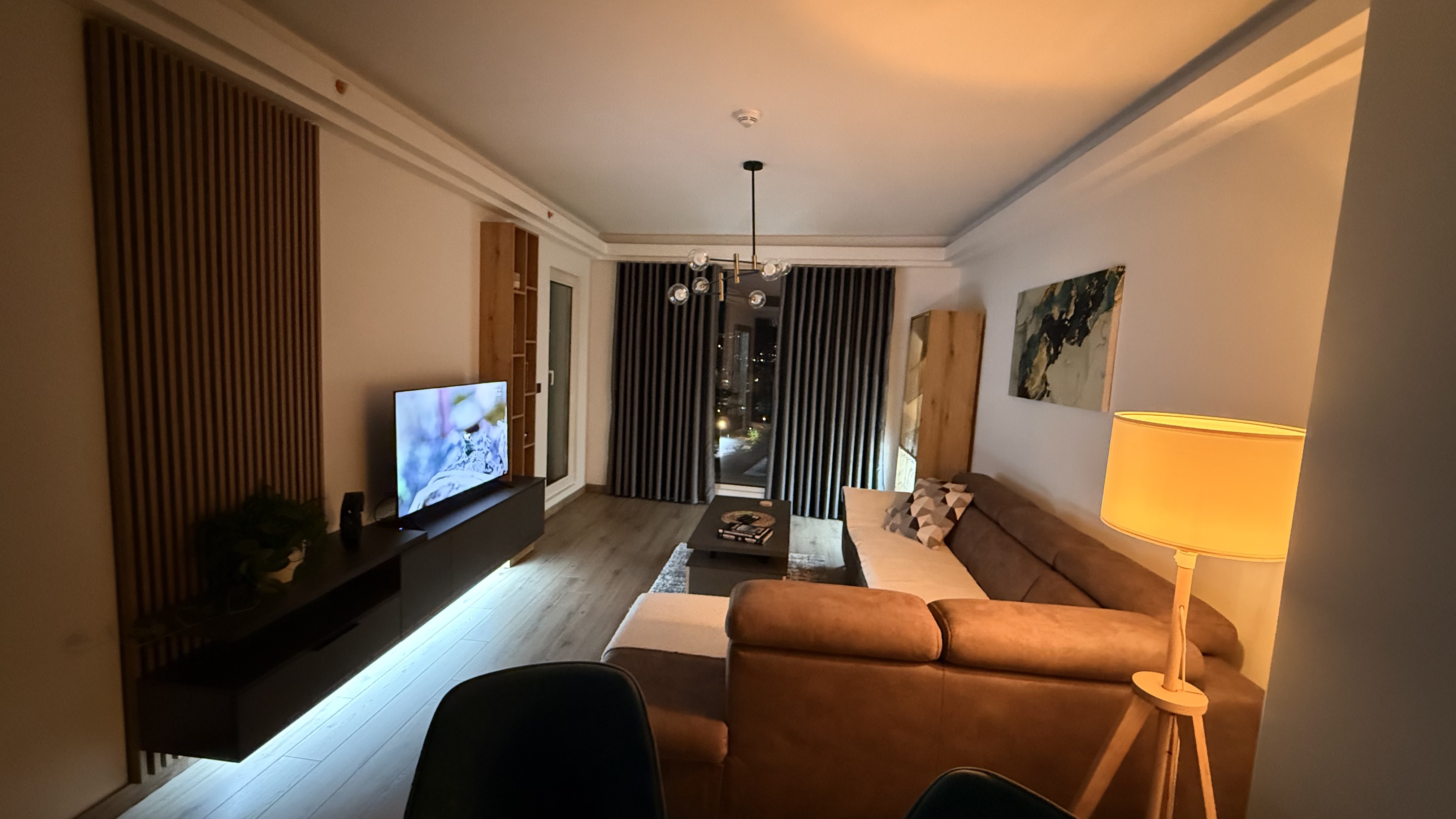 TV cabinet with ambient light